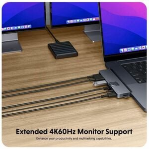 HyperDrive DUO PRO 7-in-2 USB-C Hub - for Desktop PC, Notebook - Memory Card Reader - microSD - 100 W - USB Type C - 4K - 