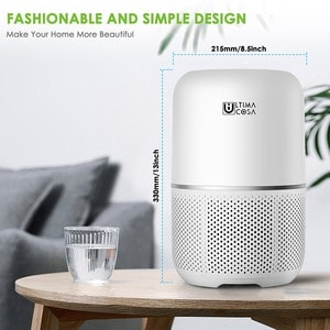 Ultima Cosa Aria Fresca 200 Air Purifier With UV-C (White) - HEPA, Activated Carbon - 200 Sq. ft. - White