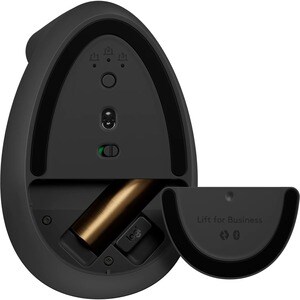 Logitech Lift Maus - Bluetooth - USB - 6 Taste(n) - Graphit - Kabellos - 4000 dpi Auflösung - Scroll-Rad - Small/Medium Ha