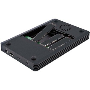 StarTech.com 4 Bay Thunderbolt 3 NVMe Enclosure, For M.2 NVMe SSD Drives, 1x DisplayPort Video and 2x TB3 Downstream Ports
