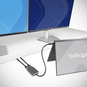 StarTech.com Signalverteiler - Plastik - 3840 × 2160 - 2 x HDMI Aus - USB