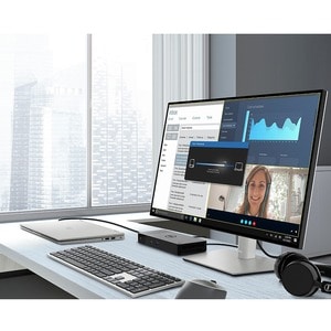 Dell Thunderbolt Dock - WD22TB4 - 4K, 8K - 5120 x 2880, 3840 x 2160 - 3 x USB Type-A Ports - USB Type-A - 3 x USB Type-C P