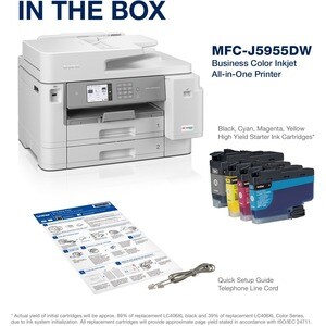Brother Workhorse MFC-J5955DW Wireless Inkjet Multifunction Printer - Color - Copier/Fax/Printer/Scanner - 30 ppm Mono/30 