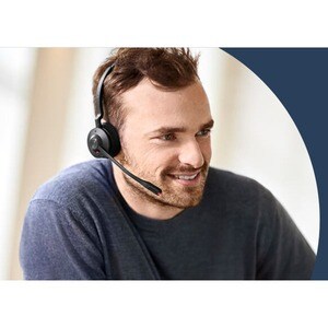 Jabra Engage 55 Wireless On-ear Stereo Headset - Black - Binaural - Open - 15000 cm - DECT - 40 Hz to 16 kHz - Noise Cance