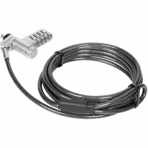 Targus DEFCON ASP96GLX-25S Cable Lock For Docking Station, Monitor, Notebook - 1.98 m Cable - 4-digit - Patented T-bar/Com