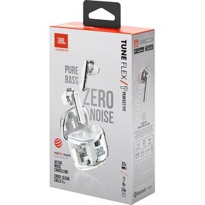 JBL Tune Flex True Wireless Earbud Stereo Earset - White - Binaural - In-ear - Bluetooth - 32 Ohm - 20 Hz to 20 kHz
