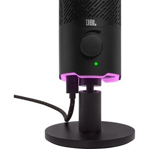 JBL Quantum Stream Electret Condenser Microphone - Black - 20 Hz to 20 kHz - 16 Ohm -37 dB - Omni-directional - Universal 
