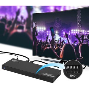 SIIG 1x8 4K 60Hz HDMI Splitter Over Cat6 Extender with Loopout/IR/ARC & RS-232 - Up to 230ft (70m) - Near Zero Latency - H