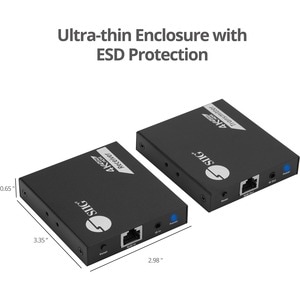 SIIG 4K 60Hz HDMI Over Cat6 Extender with Loopout & IR - HDMI 4K60Hz 4:4:4 8-bit / 4K60Hz HDR 4:2:0 10-bit Extender - Exte