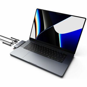 Hyper HyperDrive DUO PRO HD575-GRAY USB Type C Docking Station for Tablet PC, Desktop PC, Notebook - Memory Card Reader - 