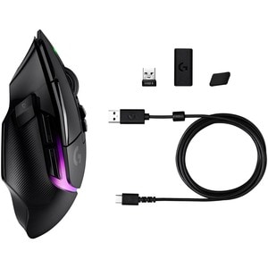 Logitech G Plus G502 X Gaming Mouse - Optical - Wireless - Black - USB - 25600 dpi - Scroll Wheel