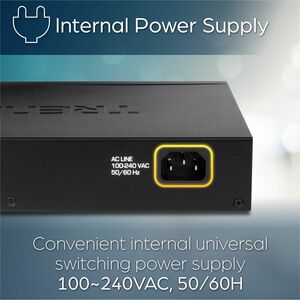 Commutateur Ethernet TRENDnet TEG-S25D 24 Ports - Gigabit Ethernet - 1000Base-T - Conforme aux normes TAA - 2 Couche suppo