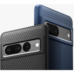 Spigen Liquid Air Case for Google Pixel 7 Smartphone - Geometric Design - Matte Black - 1 - Drop Resistant, Slip Resistant