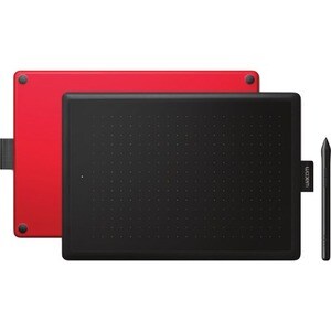 Wacom One by CTL-672 Tableta gráfica - 2540 lpi - Cable - Negro, Rojo - 216mm x 135mm Active Area - 2048 Nivel de presión 