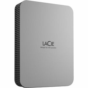 LaCie STLP2000400 2 TB Portable Hard Drive - External - Moon Silver - USB 3.1 Type C