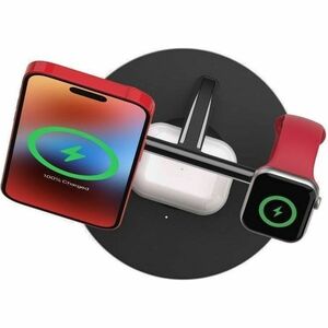 Belkin BoostCharge Pro Induktionsladegerät - Schwarz - für Smartwatch, iPhone, AirPod, Kopfhörer - MagSafe-Technologie, Ma