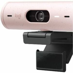 Logitech Brio 500 Full HD webcam, auto framing, noise-reducing mics, privacy shutter, streaming & video calling, Rose - 19