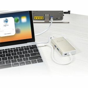 j5create JCA374-N USB Type C Docking Station for Tablet PC, Notebook - Charging Capability - Champagne Metallic - Portable