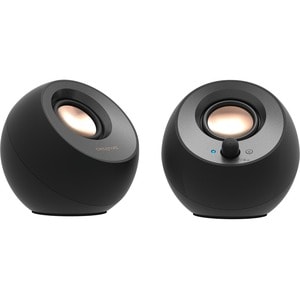 Creative Pebble V3 2.0 Bluetooth Speaker System - 8 W RMS - Black - Tabletop - 100 Hz to 17 kHz