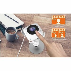 j5create JVCU360-N Webcam - 2 Megapixel - 30 fps - Black, White - USB Type A/USB Type C - 1 Pack(s) - Full HD - 1920 x 108