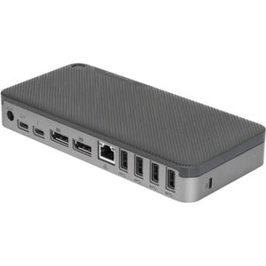 Targus DOCK221 Thunderbolt 3 扩展插口 用于 台式计算机, 笔记本电脑, 显示器, 光驱, 扬声器, 麦克风, 耳机, 硬盘, 打印机, 键盘, 鼠标 - 内存卡阅读器 - SD - 85 W - 黑, 灰 - 符合
