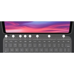 Logitech Combo Touch Keyboard/Cover Case Apple iPad (10th Generation) Tablet - Oxford Gray - Scrape Resistant, Bump Resist