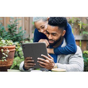 Logitech Combo Touch Tastatur/Cover Apple, Logitech iPad (10. Generation) Tablet - Grau - Plastik Körper - Webstoff Außenm