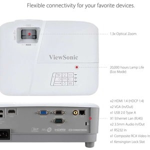 PROJETOR VIEWSONIC PG707X XGA 4000 LUMENS 1024X768