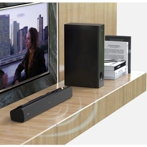 Creative Stage V2 2.1 Bluetooth Sound Bar Speaker - 80 W RMS - Black - Wall Mountable - 80 Hz to 20 kHz - Dolby Digital - USB