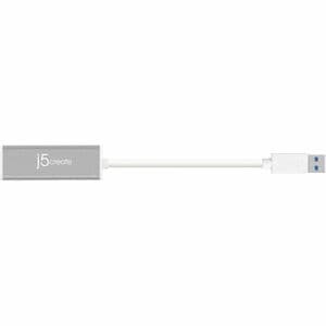 j5create JUE130-N Adaptador Gigabit Ethernet para MacBook - 10/100/1000Base-T - Prata - USB 3.0 Tipo A - 1000 Mbit/s Taxa 