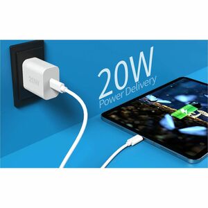 j5create JUP1420-EN 20 W Adaptador de CA - 1 Pack - Adaptador universal - 1 USB Type-C - para iPhone, Smartphone, iPad Pro