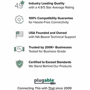 Plugable Thunderbolt 4 & USB4 Quad Display Docking Station With 98W Charging - for Monitor, Notebook, Desktop PC - Memory 