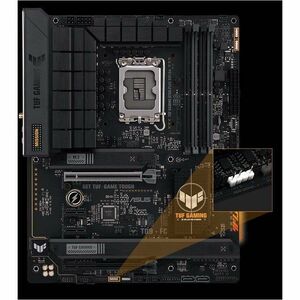 TUF B760-PLUS WIFI D4 Gaming Desktop Motherboard - Intel B760 Chipset - Socket LGA-1700 - ATX - Pentium Gold, Celeron, Cor