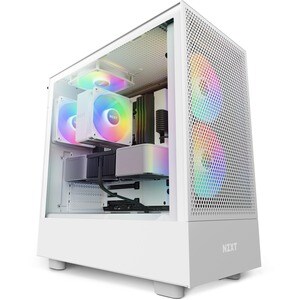 NZXT H5 Flow Computer Case - ATX Motherboard Supported - Mid-tower - Galvanized Cold Rolled Steel (SGCC), Tempered Glass -