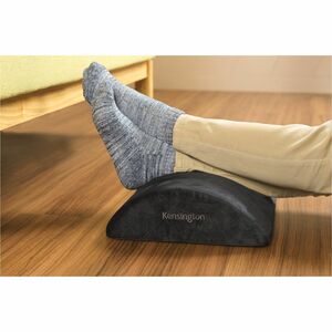 Kensington Premium Comfort Soft Footrest - Black - High Density Foam (HDF), Polyester - 1 Box