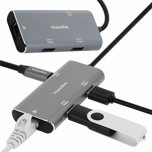 VisionTek USB-C Hub (2x USB-A 10Gbps | 2x USB-C 10Gbps) - USB Type C - 4 USB Port(s)
