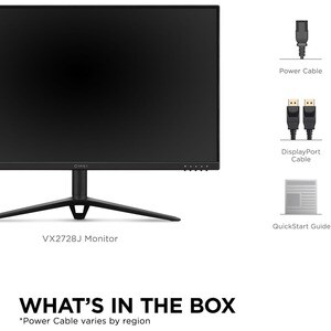 ViewSonic VX2728J 27 Inch 1080p IPS Gaming Monitor with 180Hz, 0.5ms, FreeSync Premium, NVIDIA G-Sync Compatible, Advanced