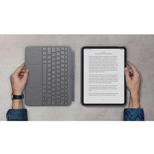 Estuche de teclado/cubierta Logitech Combo Touch (Folio) para 27.7cm (10.9") iPad (10a Generación) Tableta - Gris - Resist