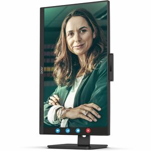 AOC Q27P3QW 27" Class Webcam WQHD LED Monitor - 16:9 - Textured Black - 68.6 cm (27") Viewable - In-plane Switching (IPS) 