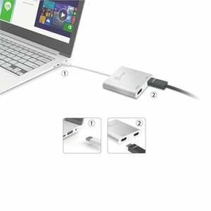 j5create JUA365 A/V-Adapter - 1 - TAA-konform - 3840 x 2160 Supported - Silber