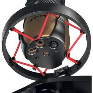 MicrophoneCHERRY UM 9.0 PRO RGB - Filaire - Noir, Cuivre - 2,50 m - Stéréo - 20 Hz à 20 kHz - Cardioïde, Bi Directionnel, 