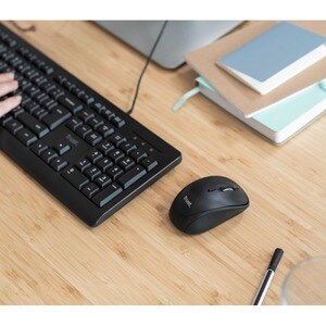 Trust TM-201 Mouse - Radio Frequency - USB 1.0 - Optical - 4 Button(s) - Black - Wireless - 2.40 GHz - 1600 dpi - Scroll W