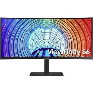 Samsung ViewFinity S6 S34A650UBU 34" Class UW-QHD Curved Screen LCD Monitor - 21:9 - Black - 86.4 cm (34") Viewable - Vert