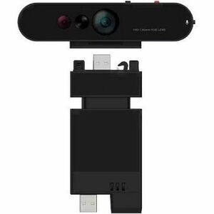 Lenovo ThinkVision MC60 - Webcam - Schwarz - USB 2.0 - 1920 x 1080 Pixel Videoauflösung - 90° Angle - Mikrofon - Monitor