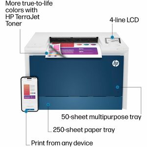 HP LaserJet Pro 4200 4201dn Desktop Wired Laser Printer - Color - 40 ppm Mono / 40 ppm Color - Automatic Duplex Print - 30