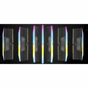 Corsair Vengeance RGB 64GB (2x32GB) DDR5 DRAM 6400MT/s C32 Memory Kit - Black - For Desktop PC, Motherboard - 64 GB (2 x 3