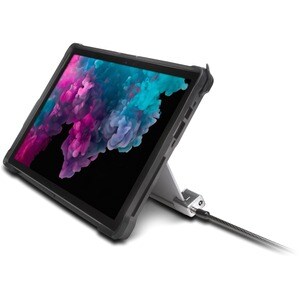 Kensington Keyed Cable Lock for Surface Pro and Surface Go - 1.80 m Cable - Keyed Lock - Black, Silver - Carbon Steel - Fo