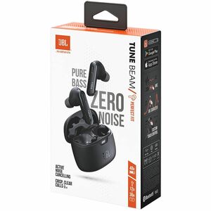 JBL Tune Beam True Wireless Earbud Stereo Earset - Black - Binaural - In-ear - Bluetooth - 16 Ohm - 20 Hz to 20 kHz - Nois