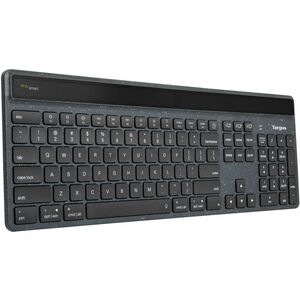 Targus EcoSmart AKB868FR Keyboard - Wireless Connectivity - French - AZERTY Layout - Black - Scissors Keyswitch - Bluetoot