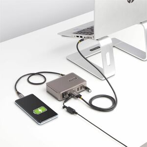 StarTech.com USB-Hub - USB 3.2 (Gen. 2) Typ C - Desktop - Grau - UASP-Support - 10 Total USB Port(s) - PC